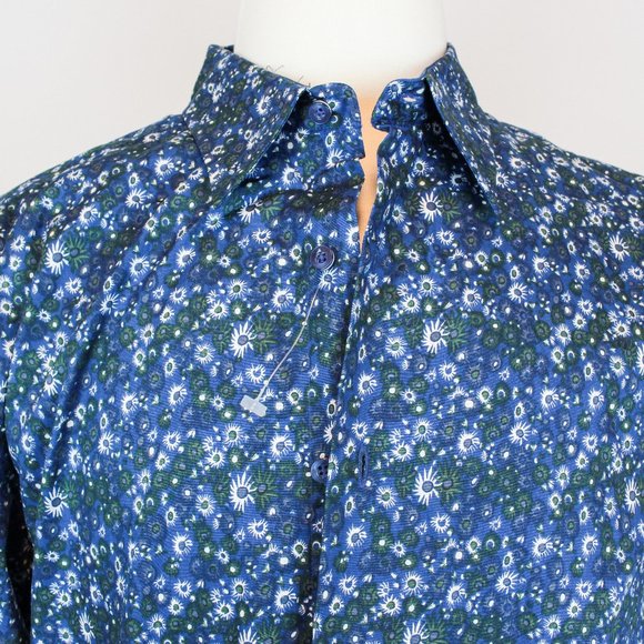 Saks Fifth Ave. Long-Sleeve Floral Print Button Down Shirt L NWT - Picture 1 of 4